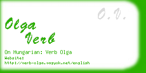 olga verb business card